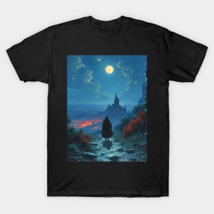 Bloodlust Chronicles: Immortal Bounty Hunts, Gothic Vampire Saga, and Supernatural Adventure in Anime-Manga Art T-Shirt